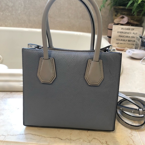 Mini Michael Kors light blue and bone pebbled leather - Picture 3 of 6